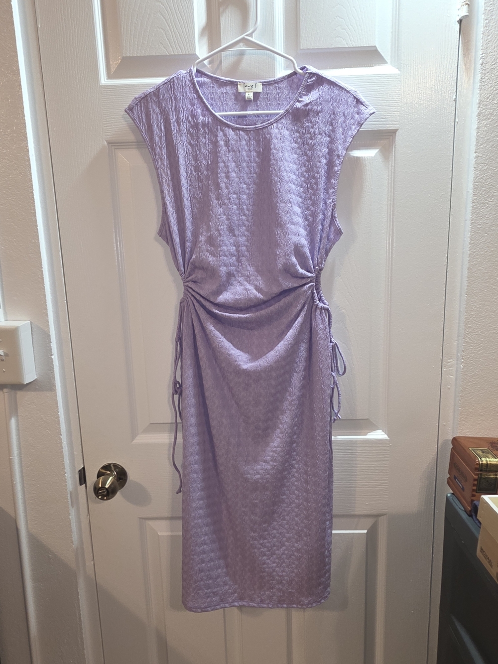 Love J USA Ruched Midi Dress in Purple Size XL